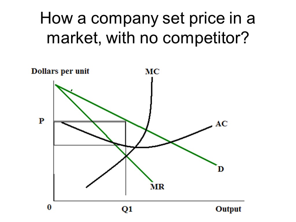 How a company set price in a market, with no competitor?